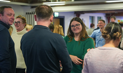 Group of people at a networking event